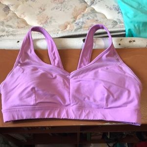 a purple sports bra with padding